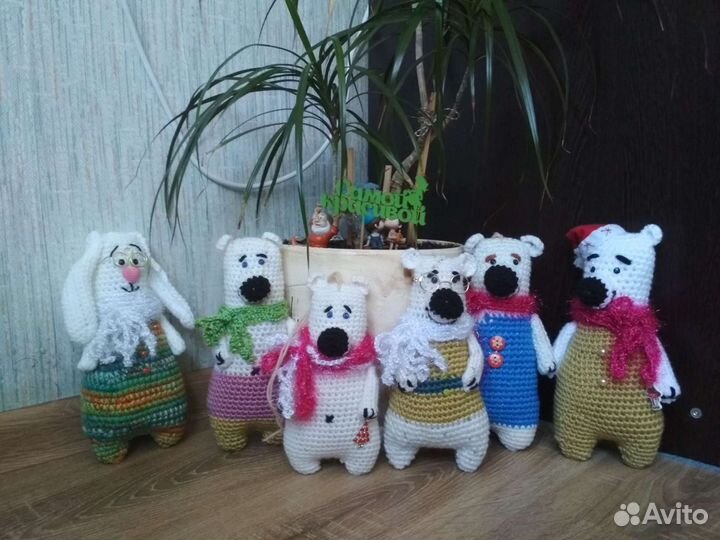 Игрушка вязанная.Медведь