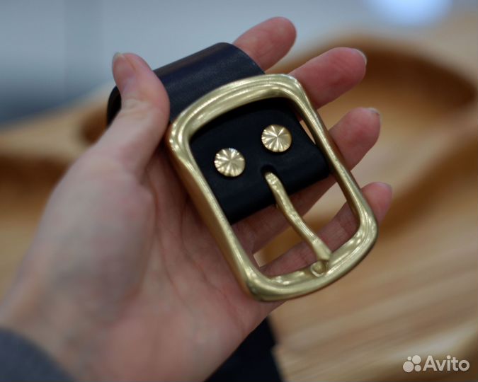 Ремень из натуральной кожи 40 мм Чёрный