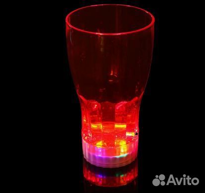 Стакан с подсветкой, цвет оранжевый