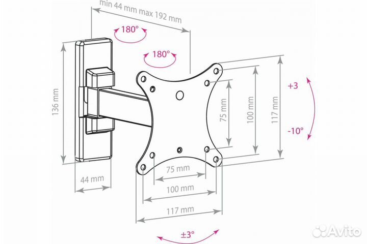 Кронштейн для LCD/LED тв 15