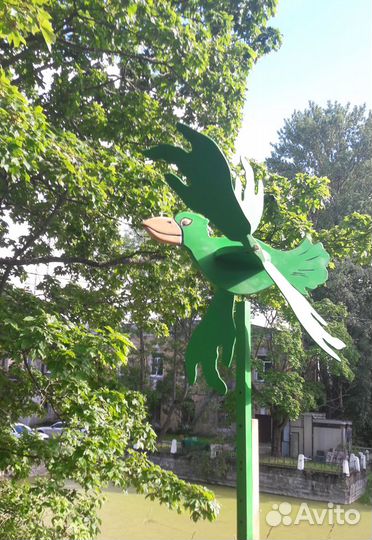 Флюгер Ворона для для отпугивания кротов и птиц