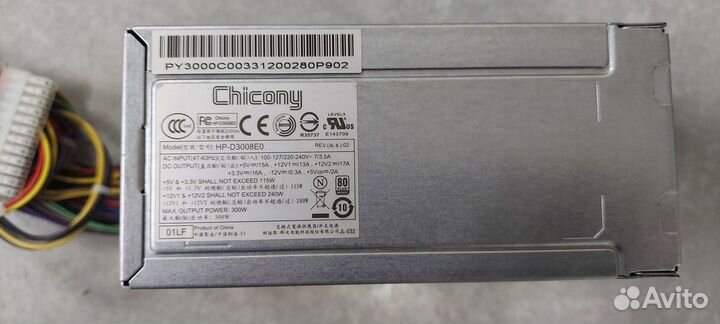 Блок питания SFX 300WT Chicony HP-D3008E0 80+