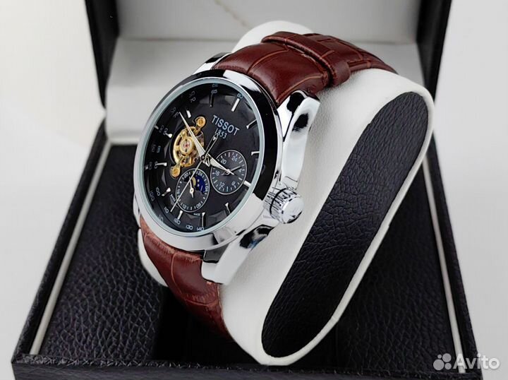 Мужские часы tissot 1853 механика коричневый