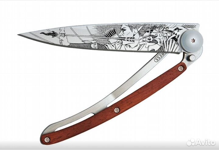 Складной нож Deejo Tattoo Elf 37G, Coral wood