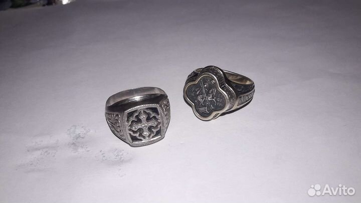 Кольца серебряные мужские