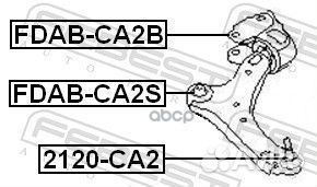 Сайлентблок передний переднего рычага fdabca2S