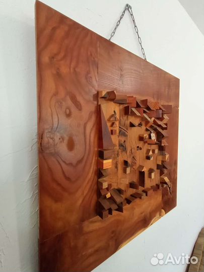 Картина панно из дерева 79х79