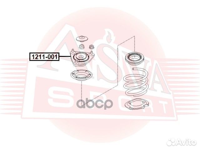 Опора амортизатора 1211-001 asva