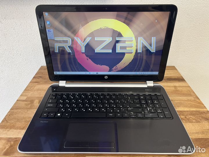 Тонкий игровой HP 4 ядра 8Gb SSD240 две видеокарты