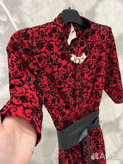 Платье трикотажное женское длинное