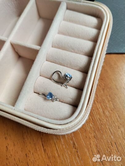 Серьги из серебра с фианитом, гранатом, аметистом