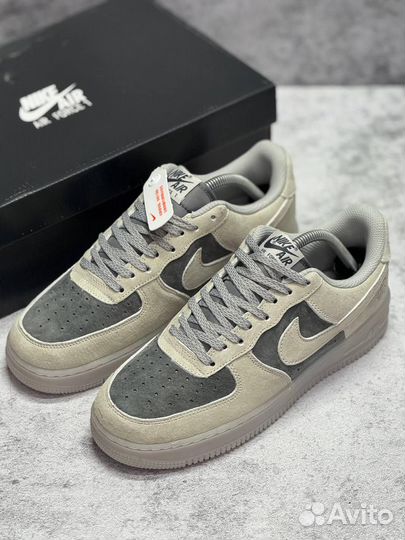 Кроссовки Nike Air Force 1 Grey Pavy (Арт.44579)