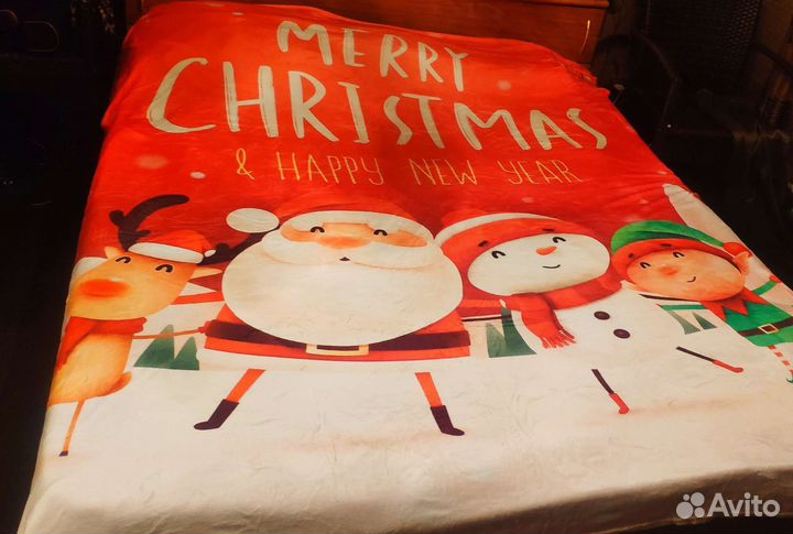 Плед праздничный рождественский