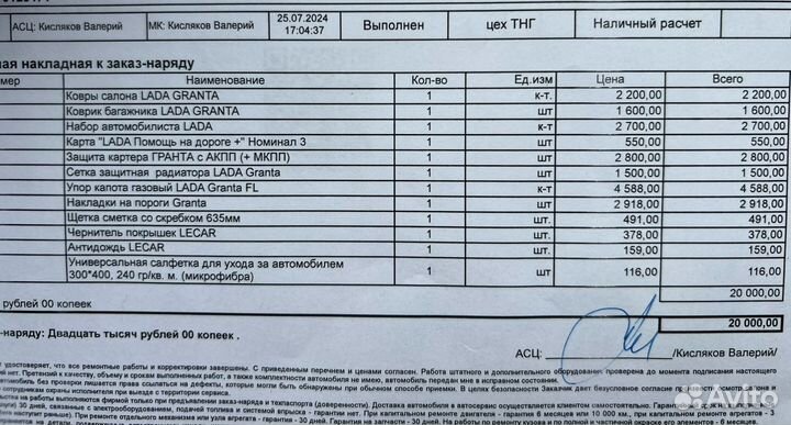 Накладки на пороги LADA granta новые