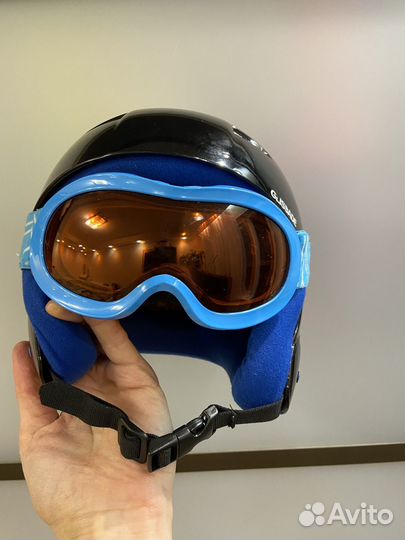 Горнолыжный шлем детский с очками