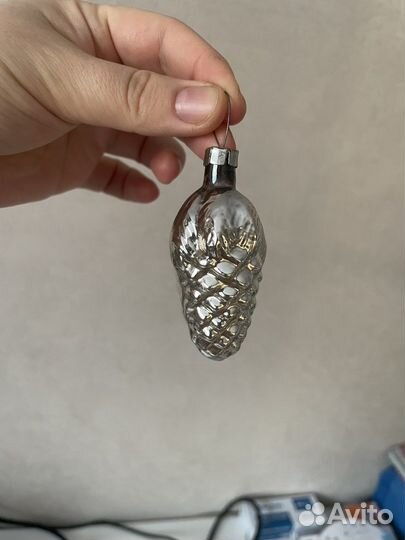 Елочная игрушка СССР шишка