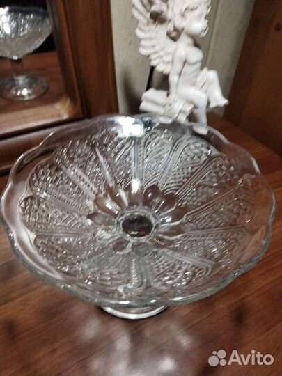 Ваза для фруктов стекло СССР