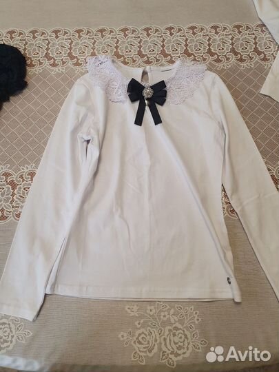 Блузка школьная для девочки 9-10 лет