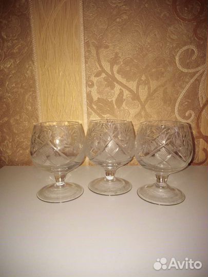 Хрустальные рюмки на ножке СССР