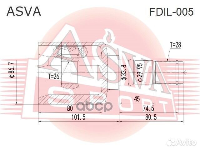 ШРУС fdil-005 asva