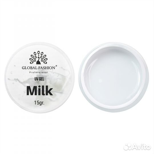 Гель для наращивания ногтей, молочный (Milk), Glob