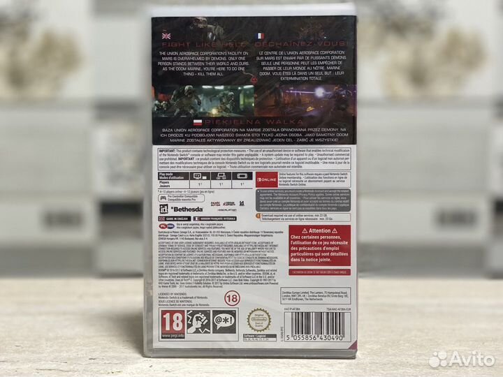 Код Doom 2016 (Русская версия) для Nintendo Switch