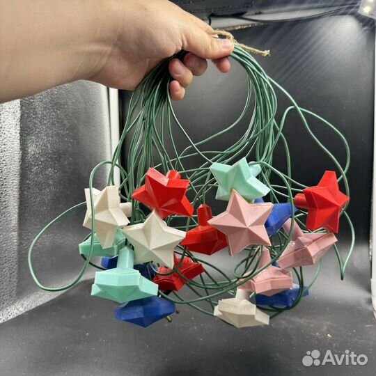 Новый год гирлянда времен СССР винтаж ретро