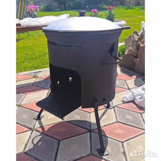 Печь для казана со съемными ножками