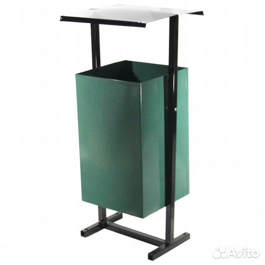 Уличные урны, круглые с козырьком, с пепельницей