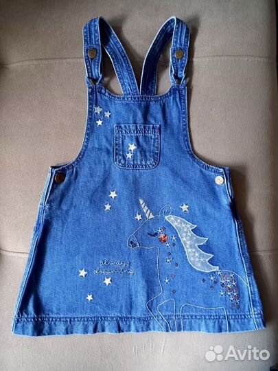 Джинсовый сарафан для девочки рост 110