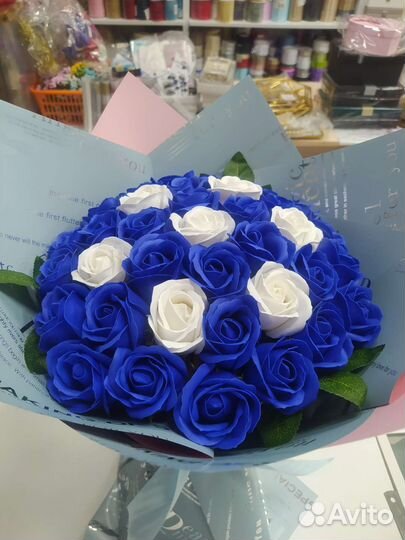 Букет из мыльных роз