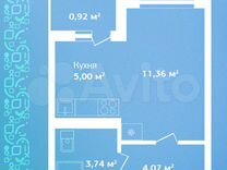 Квартира-студия, 25,1 м², 6/9 эт.