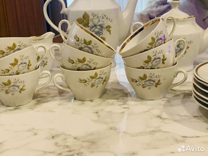 Кофейно-чайный сервиз 1 сорт Рижский фарфор