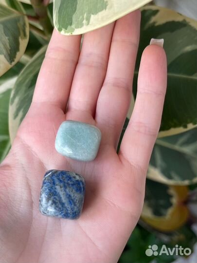 Набор натуральных камней лазурит авантюрин