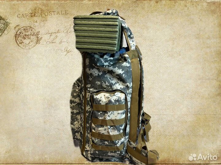 Рюкзак тактический армейский 80 литров с карманами