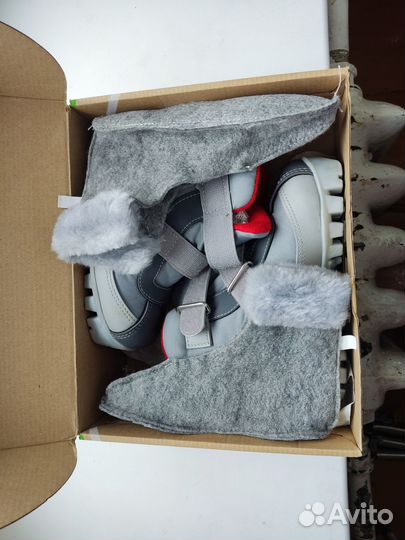 Лыжные ботинки NNN 29-30 Spine baby мод.101 серые