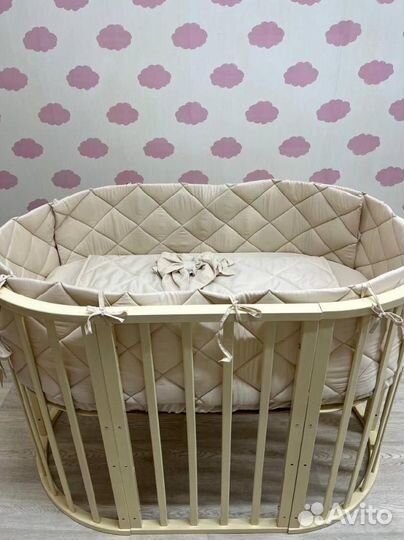 Комплект бортики в кроватку для новорожденных