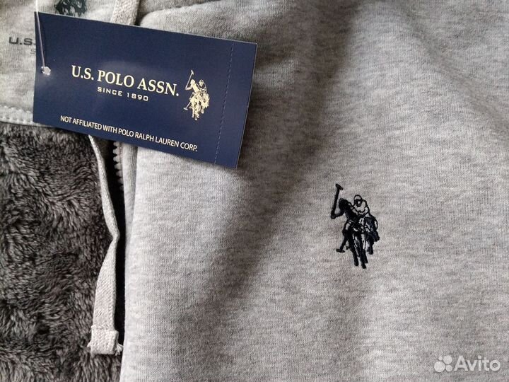 US polo assn,Толстовка Худи мужская теплая 56