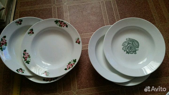 Тарелки глубокие, 50-60х годов, зик, Буди
