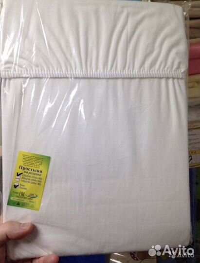 Простынь на резинке (поплин, трикотаж) на матрас