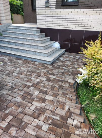 Тротуарная плитка, брусчатка, бордюры