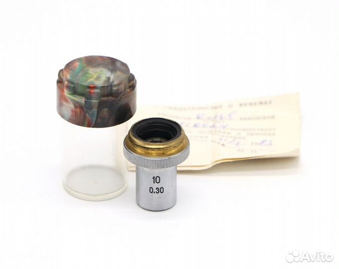 Объектив микроскопа ломо 10х0,30