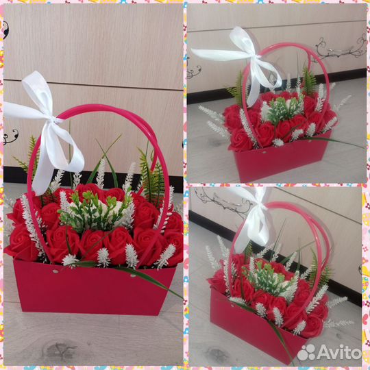 Букет из мыльных роз