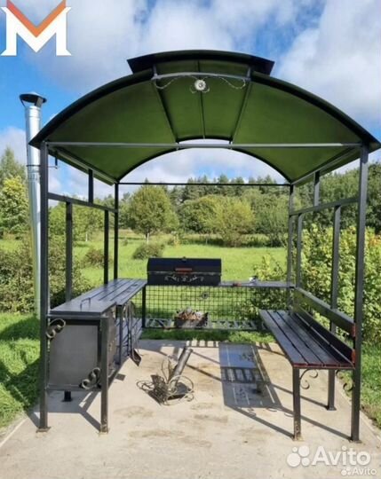 Мангал с крышей