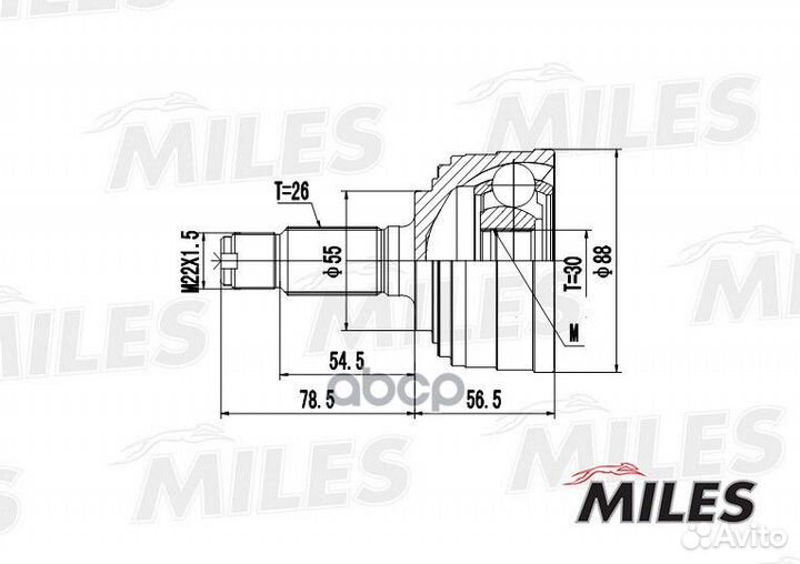 GA20149 miles шрус наружний GA20149 Miles