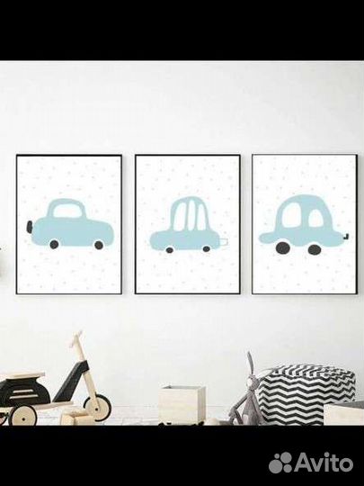 Набор постеров в детскую комнату 3в1