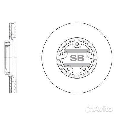 Передний тормозной диск Sangsin brake/HI-Q, SD1030