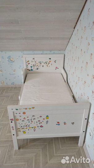 Детская кровать IKEA раздвижная сундвик