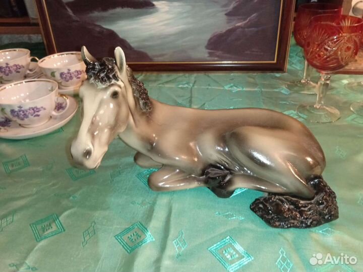 Фарфоровые Статуэтки, фигурки, копилка конь СССР