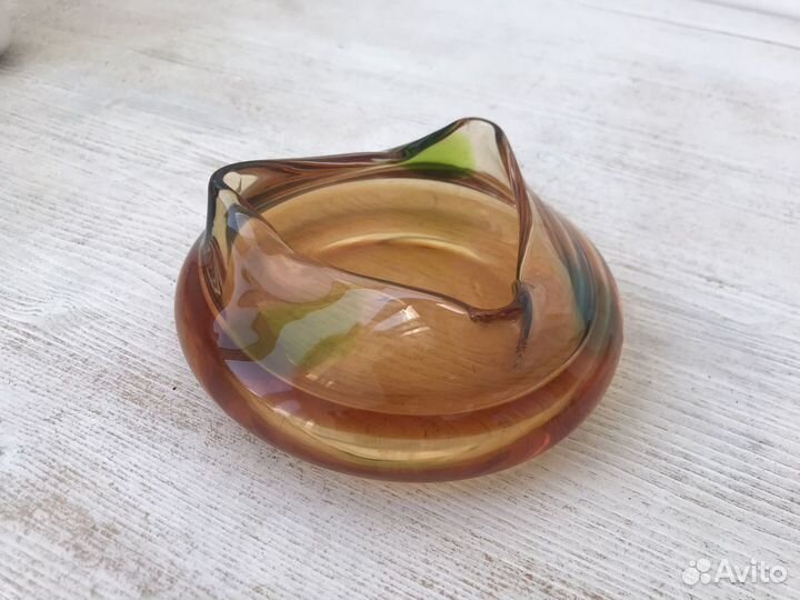 Ваза конфетница богемское стекло чехия СССР